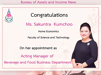 Congratulations to Acting Manger of
Beverage and Food Business Department