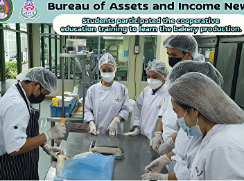 Students participated the cooperative
education training to learn the bakery
production.