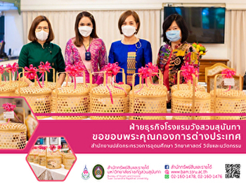 ฝ่ายธุรกิจโรงแรมวังสวนสุนันทา
ขอขอบพระคุณกองการต่างประเทศ
สำนักงานปลัดกระทรวงการอุดมศึกษา
วิทยาศาสตร์ วิจัยและนวัตกรรม