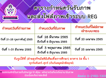 แจ้งกำหนดวันรับภาพถ่าย