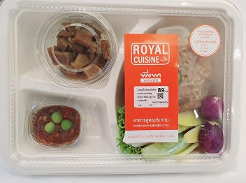 Please try it on…Thai Spicy Shrimp
Pates: Khao Phad Nam Phrik Long Ruea.
Recipe from a friend’s (Pha) cookbook.
Location: Golden Place,  Siriraj
Piyamaharajkarun Hospital