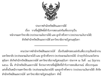 Bureau of Assets and Income set the
competitive examination to recruit
university