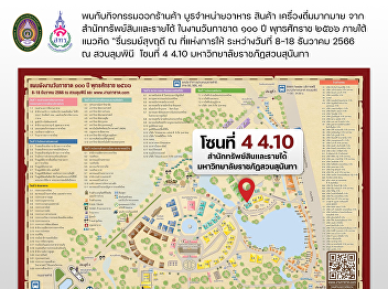 Starting today, the 100th Anniversary
Red Cross Fair, under the theme of
Century of Charity. Meet SSRU stall
offering products of various food,
drinks at the event during 8 to 18
December 2023 at Lumpini Park, Zone 4
4.10. See you there.