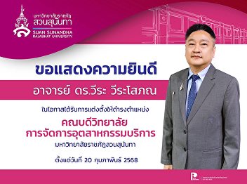 Assets and Income, Suan Sunandha
Rajabhat University Congratulations